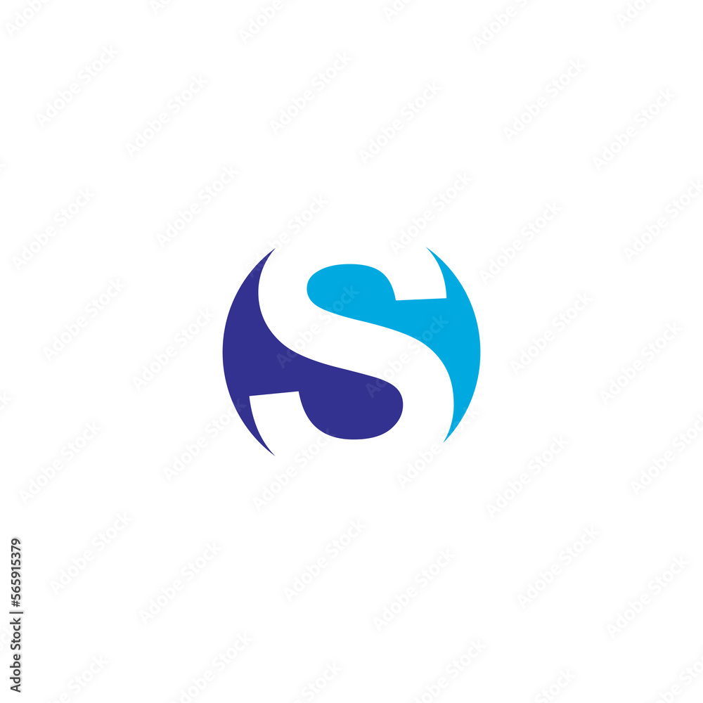 Obraz premium Circle Letter S Logo Vector Design