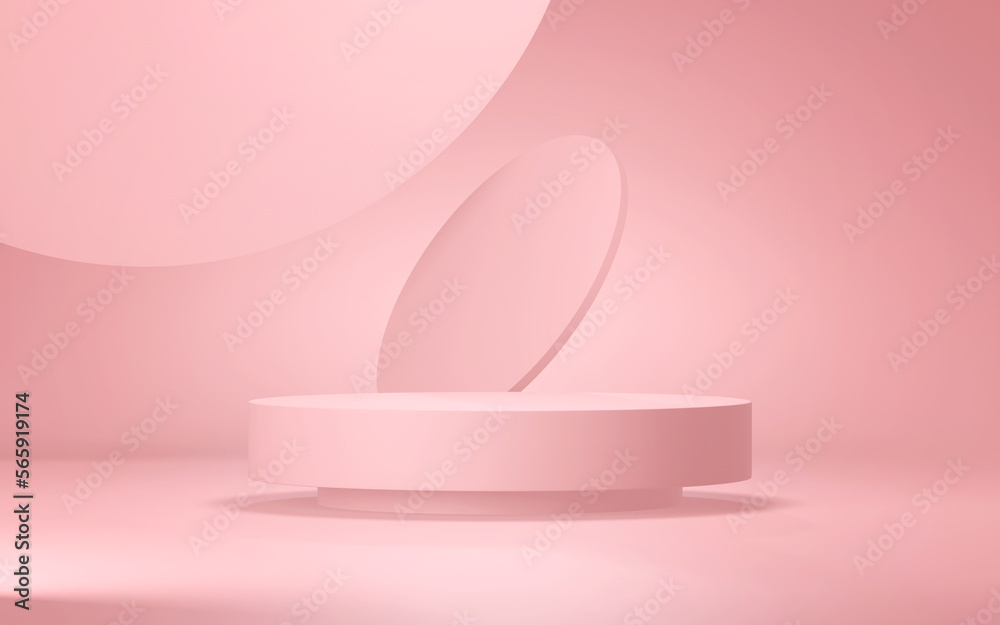Podium abstract background. Geometric shape. Pink colors scene. Minimal 3d rendering. Scene with geometrical background. 3d render Podium abstract background. Geometric shape. Pink colors scene. Minimal 3d rendering. Scene with geometrical background. 3d render