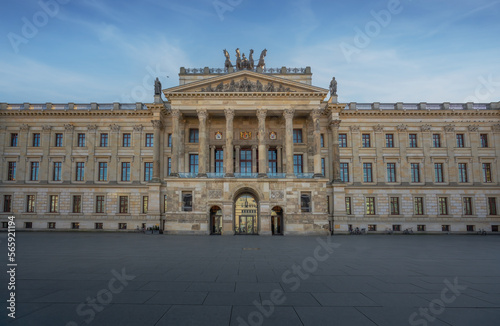 Brunswick Residence Palace facade with Quadriga at Schlossplatz (Palace Square) - Braunschweig, Lower Saxony, Germany