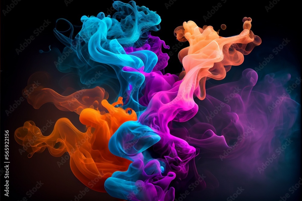 Obraz premium Abstract backgrounds colorful smoke