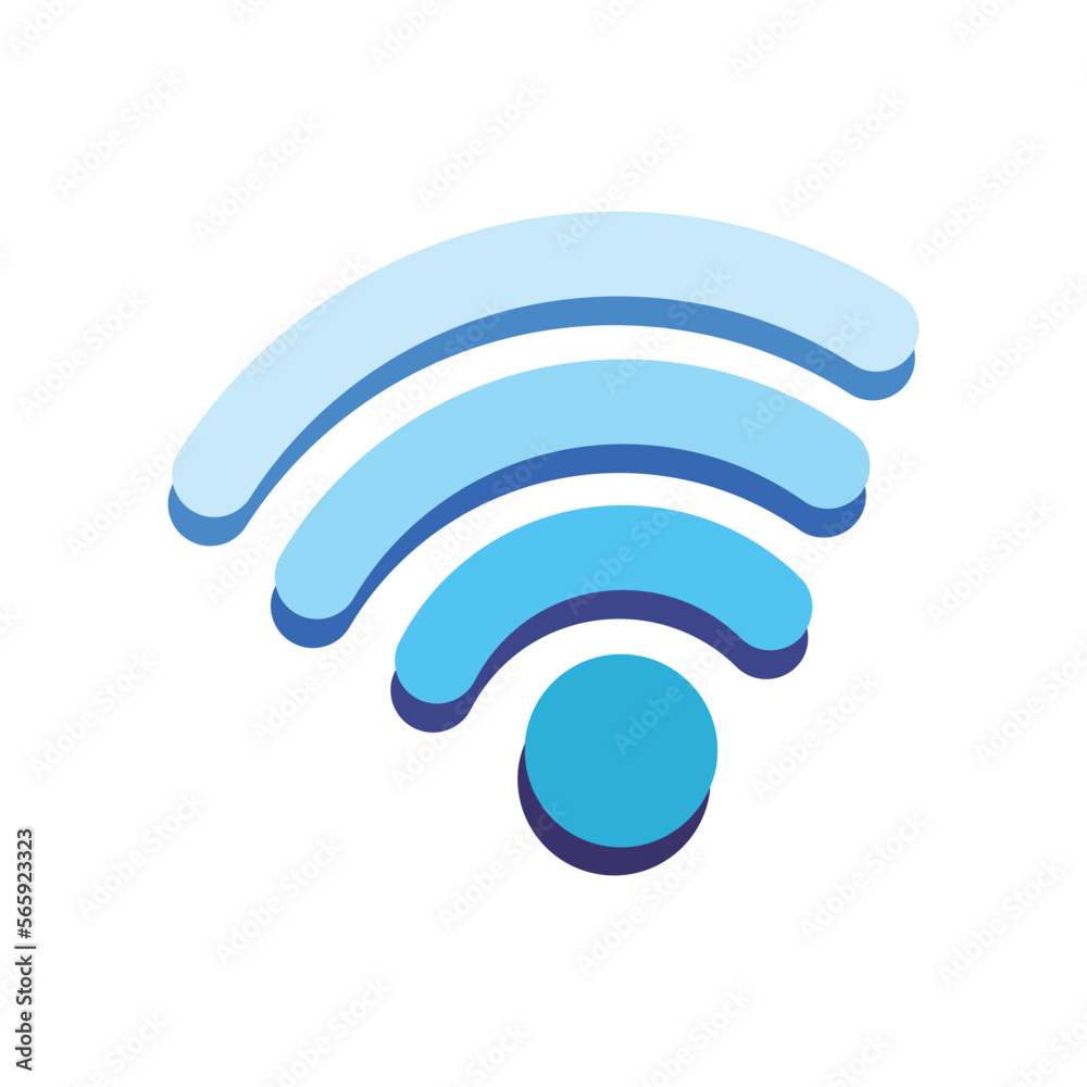 Wi Fi Network icon 3D creative design, Vector Illustration. Wi Fi Network icon 3D creative design, Vector Illustration.