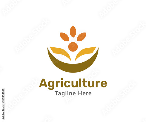 Agriculture logo design template. Modern logo for company farm