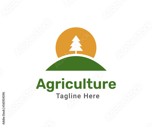 Agriculture logo design template. Modern logo for company farm