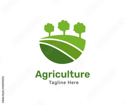 Agriculture logo design template. Modern logo for company farm