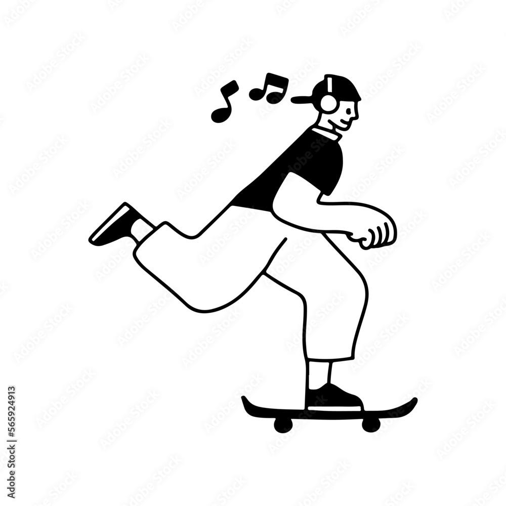 people illustration with cartoon hand drawing style people illustration with cartoon hand drawing style