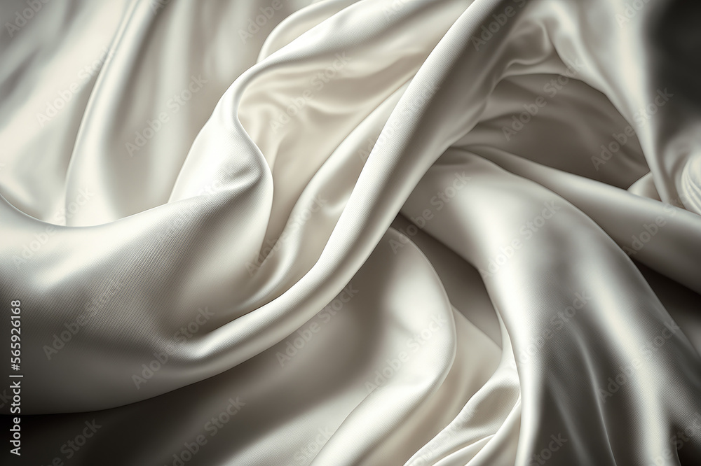 Fototapeta premium white silk made by generative ai
