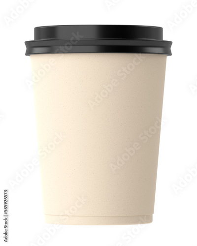 3D coffee cup. 3D illustration.