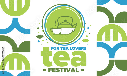 Tea Festival. For tea lovers. Event for professionals in the tea industry. Tea ceremony. Delicious leaf tea. Cafes and restaurants. Trainings for baristas from staff schools. Creative Illustration