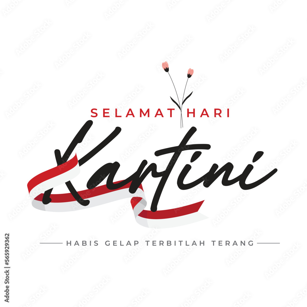 Indonesian woman heroes Kartini day banner design template Indonesian woman heroes Kartini day banner design template