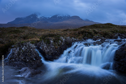 Waterfall in the mountains of Skye.