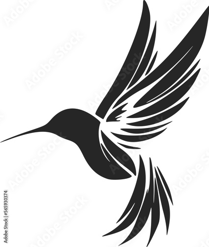 Elegant black and white hummingbird logo. Perfect for any company looking for a stylish and professional look.