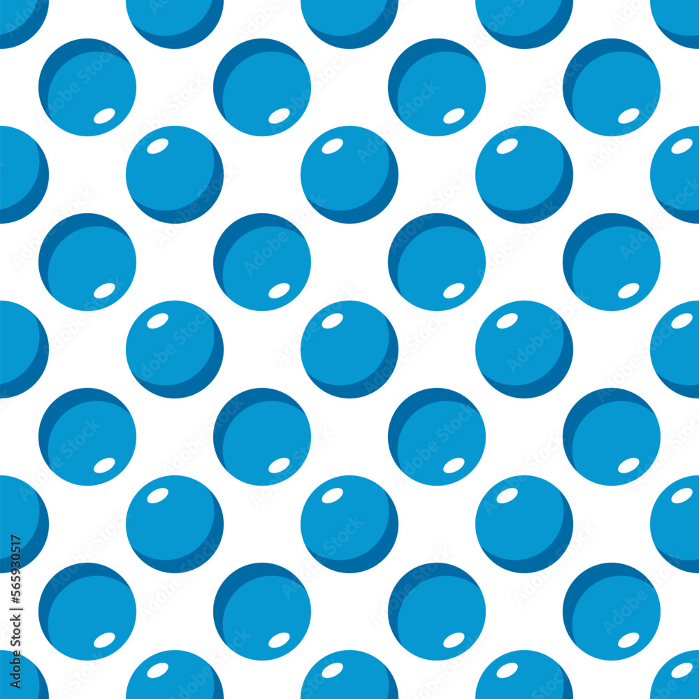 Vivid seamless repeating pattern of blue cartoon balls for wallpapers, textile, fabric and other surfaces Vivid seamless repeating pattern of blue cartoon balls for wallpapers, textile, fabric and other surfaces