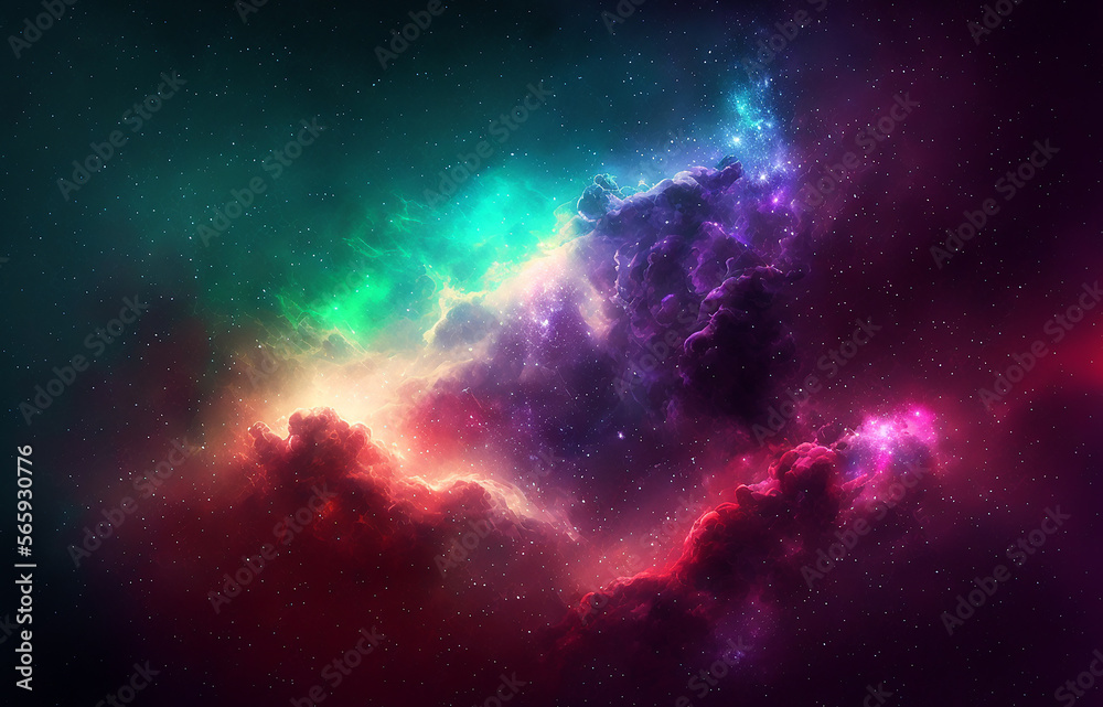 Fototapeta premium space and galaxy wallpaper generative ai