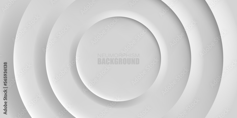 Obraz premium Neomorphism background vector illustration. Neumorphsim backdrop surface minimalistic design.