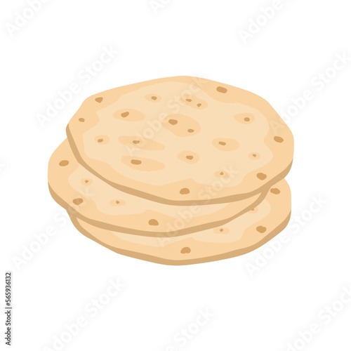 Pita bread. Stack of Ingredient for making kebabs and burritos