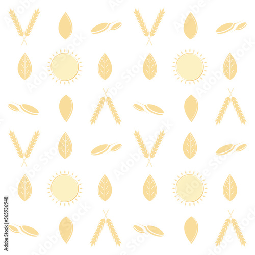 Background with wheat ears, wheat seeds, leaves. it maybe paper, wallpaper for healthy food, agriculture.