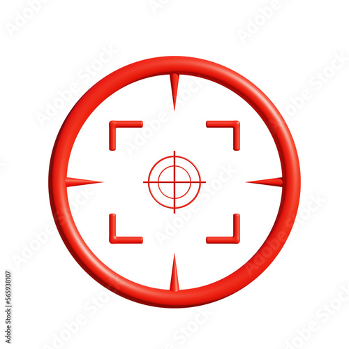Optical sights 3d illustration
