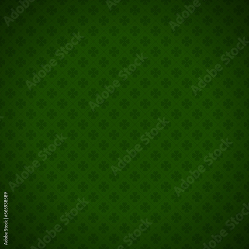 St Patrick's Day Irish lucky clover dark green rhombus tile gradient background vector illustration