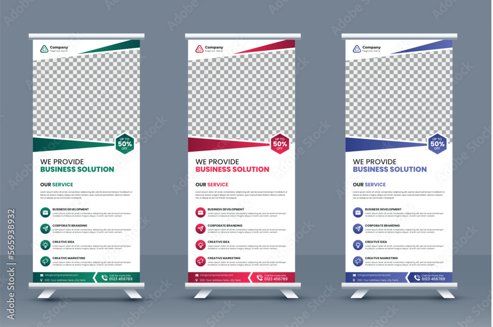 Corporate business roll up banner template design Corporate business roll up banner template design