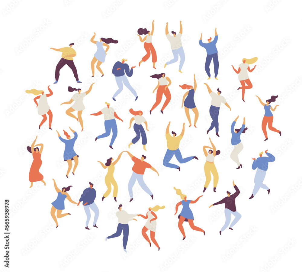 Dancing people silhouette flat vector set. Party. . Dancing people silhouette flat vector set. Party. .
