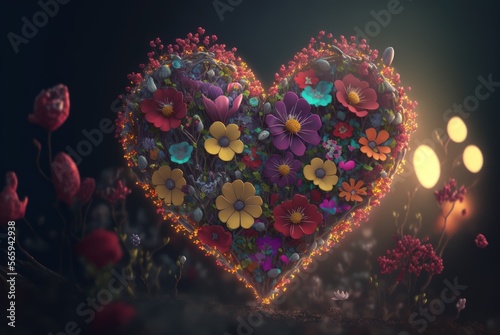 Valentine Hearts & Flowers