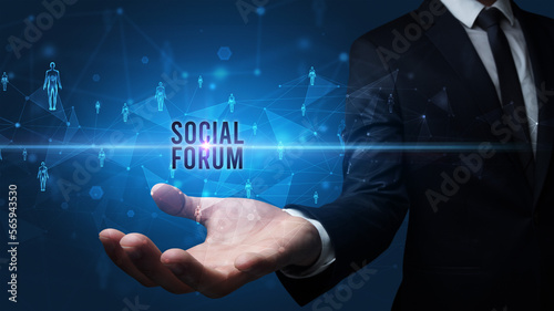 Wallpaper Mural Hand holding social media related inscription Torontodigital.ca