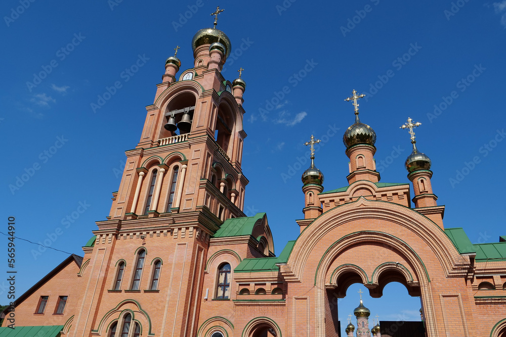Fototapeta premium Holy Intercession Monastery, Goloseevsky Hermitage in Kyiv city, Ukraine