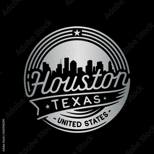 Houston Texas logotype. City of Houston vector design template.