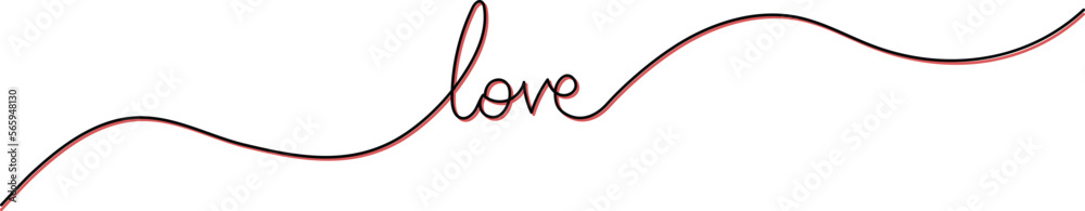 Continuous one line drawing love word embracing vector illustration minimalism design. Romantic relationship concept for wedding and Valentine's day card celebration. Continuous one line drawing love word embracing vector illustration minimalism design. Romantic relationship concept for wedding and Valentine's day card celebration.