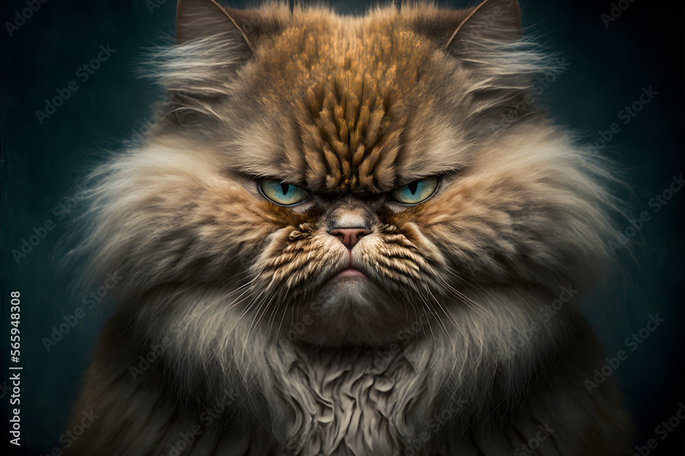 Angry cat, AI