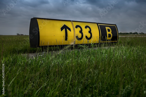 Airport runway sign marking