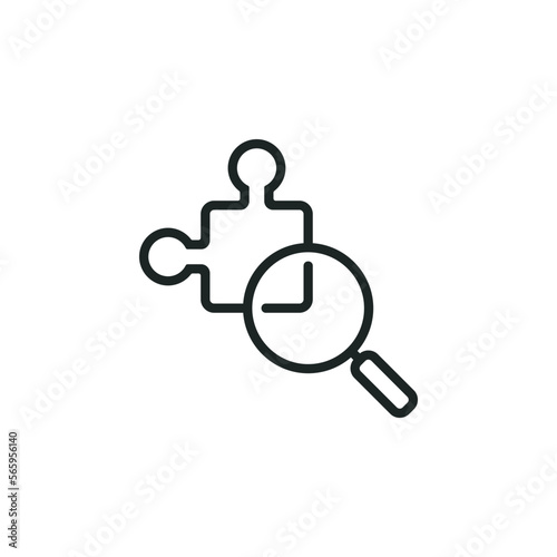 Search problem solving icon isolated on white background