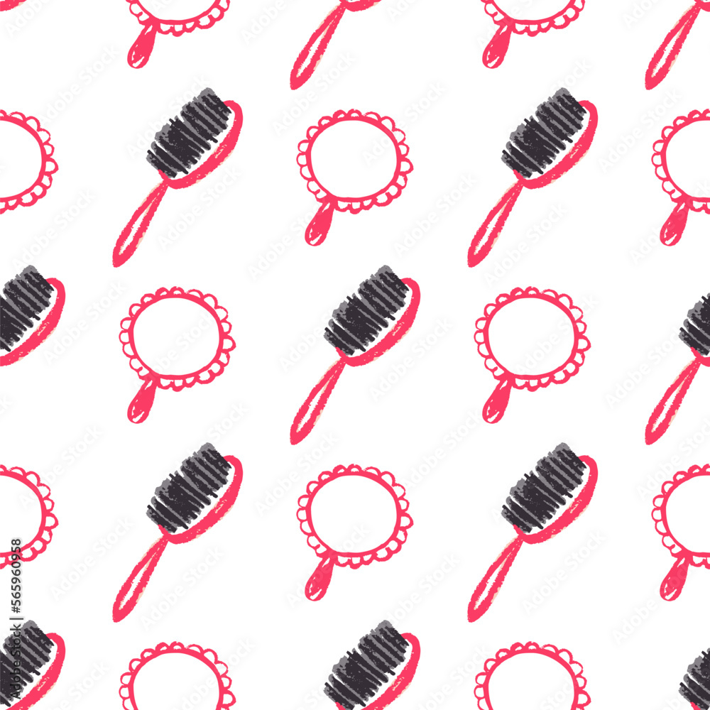Seamless pattern. Children's drawings with wax crayons Seamless pattern. Children's drawings with wax crayons