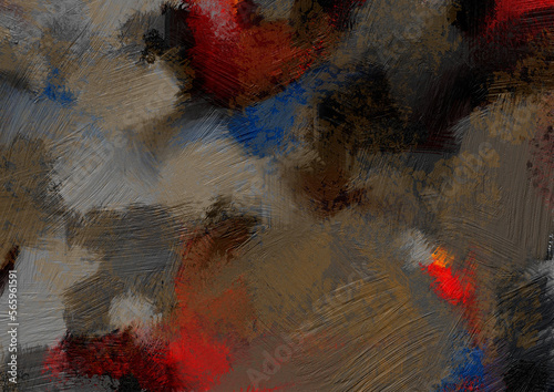Abstract oil painting showing traces of brushstrokes, textures and colors. Suitable for use as a postcard background. Posters and other things you can imagine.