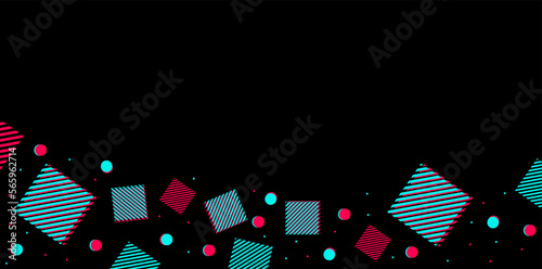Abstract background design with social media colors, neon style modern copy space photo