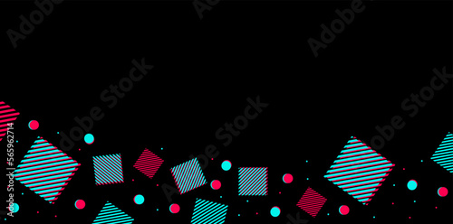 Abstract background design with social media colors, neon style modern copy space