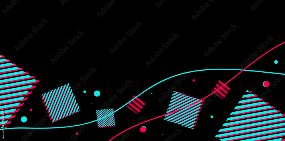 Social media style background design with abstract graphics element - obrazy, fototapety, plakaty 