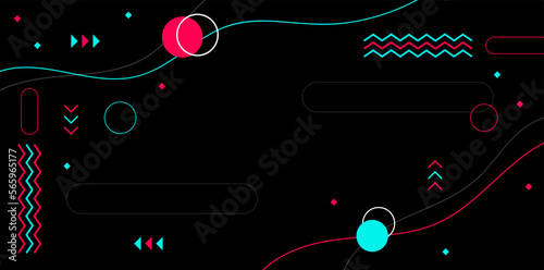 Social media style background design with abstract graphics element