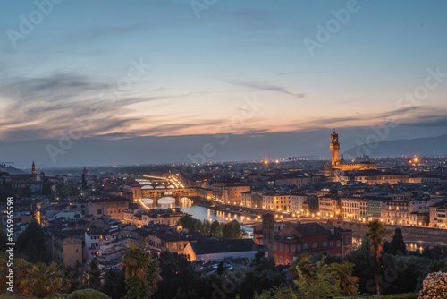 panorama at sunset in Firenze
