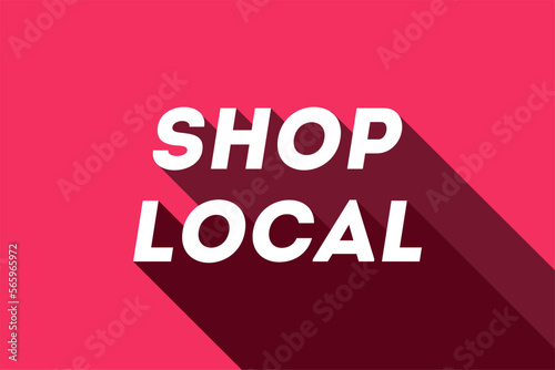 Support small business. Shop local red modern banner