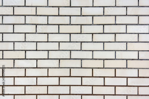 White brick wall texture for background usage as a backdrop design.