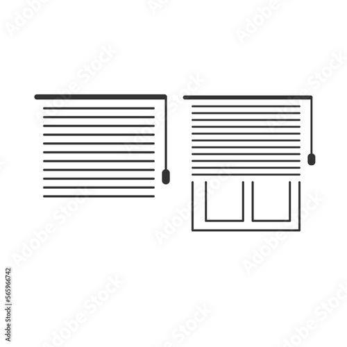Blinds icon. Window louvers set vector ilustration.