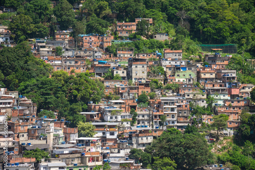 Wallpaper Mural Beautiful view to poor favela houses on hill side Torontodigital.ca