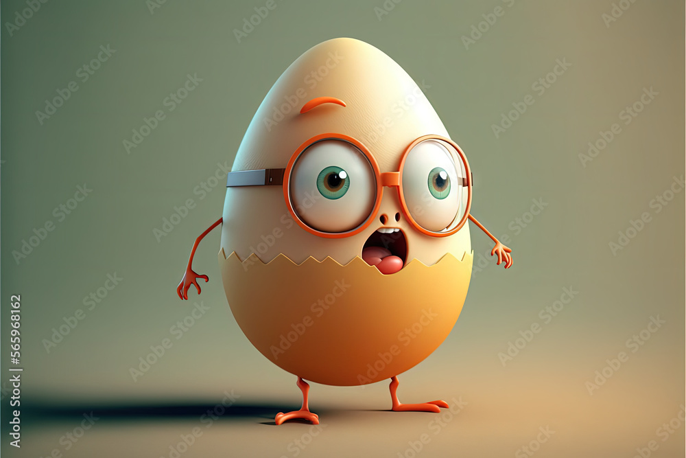 Fototapeta premium Cute Egg Character