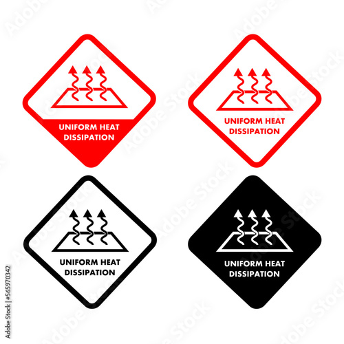 Uniform heat dissipation logo badge design. Suitable for business, technology and industry