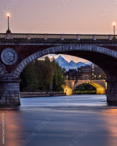 Monviso under the bridge