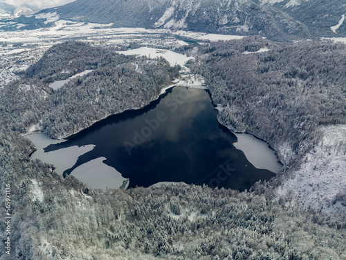 Lake Hechtsee in winter in Tyrol, Austria photo