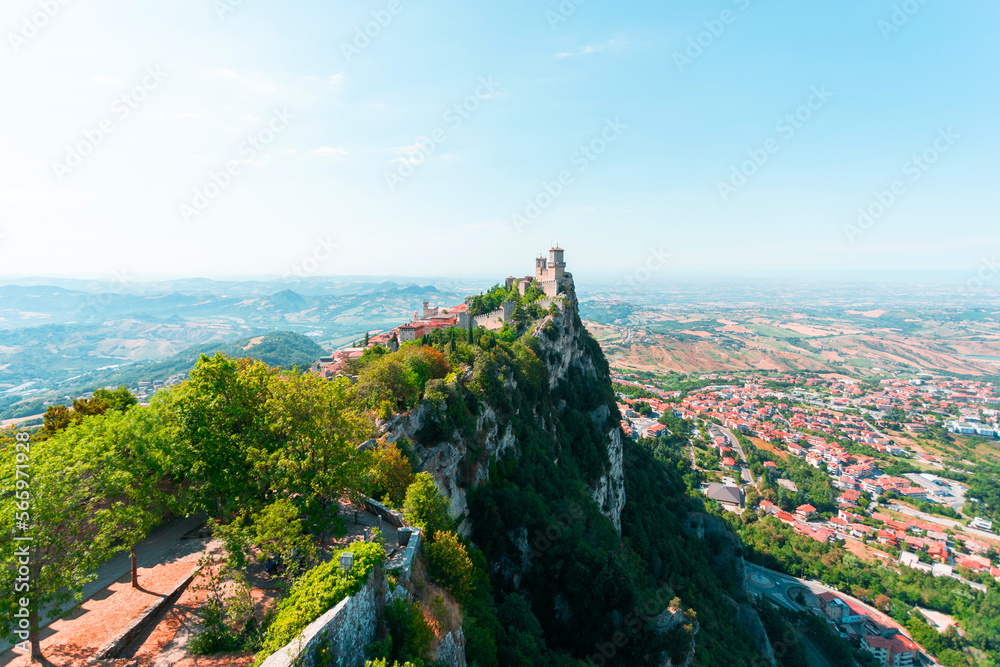 Fototapeta premium Fortress of Guaita in the Republic of San Marino, Italy
