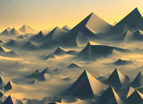 viev on the mountians, geometric photo