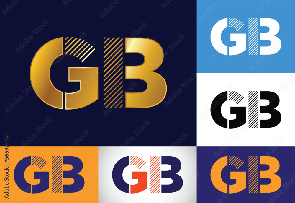 Initial Letter G B Logo Design Vector. Graphic Alphabet Symbol For Corporate Business Identity Initial Letter G B Logo Design Vector. Graphic Alphabet Symbol For Corporate Business Identity